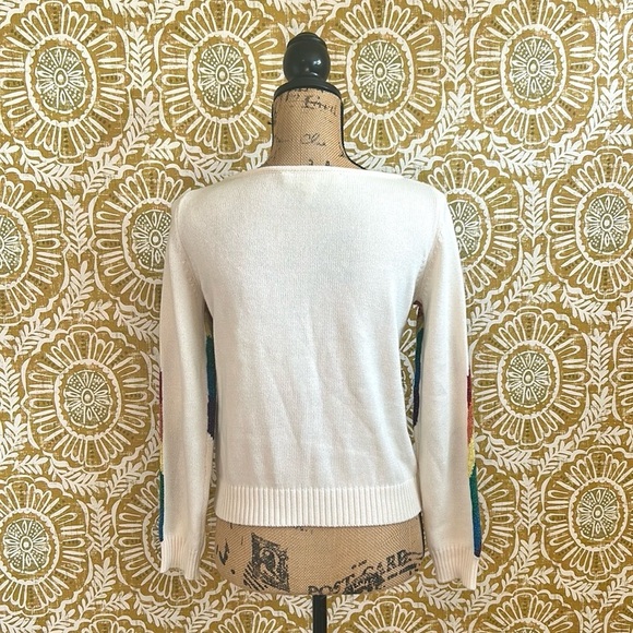 Marc Jacobs RARE Lurex Rainbow Intarsia Cotton Blend Celebrity Worn Sweater XS - Picture 8 of 16